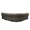 Homeroots Taupe Faux Leather Reclining L Shaped Six Piece Corner Sectional With Console 524223 - alternate 4