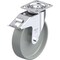 Blickle Swivel Plate Caster, Gray Nylon, 8", Brake LE-POG 200G-14-FI - alternate 1