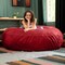 Homeroots 72" Cinnabar Microsuede Bean Bag Chair 546902 - alternate 9