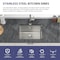 Wrightmaster 21 in. Undermount 16-Gauge Stainless Steel Single Bowl Bar Prep Kitchen Sink with Drain Strainer ZROP484737 - alternate 5