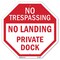 Signmission No Trespassing No Landing Private D, 10 Inch X 10 Inch, Aluminum Metal Signs OC-A-10-95 - alternate 1