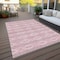 Homeroots 9' X 12' Pink Ivory And Gray Geometric Washable Indoor Outdoor Area Rug 599650 - alternate 3