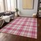 Homeroots 9' X 12' Blush Ivory And Copper Plaid Washable Indoor Outdoor Area Rug 597091 - alternate 5