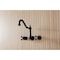 Kingston Brass Two-Handle Wall Mount Tub Faucet, Matte Black KS1020PKX - alternate 3