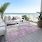 Homeroots 9' X 12' Lavender And Ivory Abstract Washable Indoor Outdoor Area Rug 617786 - alternate 3