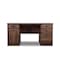 Homeroots 59" Walnut Wood Pedestal Computer Desk With Four Drawers 568261 - alternate 5