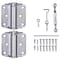 Prosource Hinge Set, Steel, Sliver, Zinc, 22-Piece, For: Lightweight Wood Screen Doors LR-114-ZP-PS - alternate 1