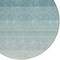 Homeroots 8' Teal Blue And Ivory Round Ombre Washable Indoor Outdoor Area Rug 595837 - alternate 4