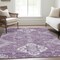 Homeroots 9' X 12' Lavender Plum And Ivory Medallion Washable Indoor Outdoor Area Rug 589048 - alternate 7
