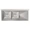 Koolmore 57 in. 18-Gauge 2-Compartment Sink with 18 in. Right Drainboard, Bowl Dimensions 18''x18''x14'' KM-SB181814-18R3 - alternate 4