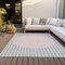 Homeroots 8' X 10' Silver And Pink Striped Washable Indoor Outdoor Area Rug 597196 - alternate 4