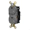 Hubbell Wiring Device-Kellems Straight Blade Receptacle, 5-20R, 20 A, 125V AC, 2 Pole, 3 Wire, Surface Mount, Grounded HBL5362STGYTR - alternate 1