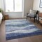 Homeroots 8' X 10' Light Blue And Dark Blue Abstract Washable Indoor Outdoor Area Rug 604968 - alternate 4