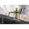 Kingston Brass One-Handle Single-Hole Bathroom Faucet with Deck Plate and Push Pop-Up Drain, Polished Brass KSD3542TKL - alternate 4