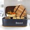 Megachef Bamboo Kitchen Countertop 4 Piece Metal Bread Basket and Canister Set in Gray with Lids MG-317 - alternate 5