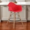 Homeroots 28" Red And Brown Heavy Duty Plastic And Solid Wood Low Back Counter Height Bar Chair 520679 - alternate 1