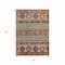Homeroots 5' X 8' Rust Gray And Gold Tribal Washable Indoor Outdoor Area Rug 615417 - alternate 4