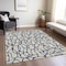 Homeroots 10' X 14' Beige And Blue Geometric Washable Indoor Outdoor Area Rug 599177 - alternate 3
