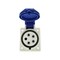 Walther-Werke Pin and Sleeve Receptacle, 30A, 3Ã¸Y 120/208 or 230, 3 Phase, 3 Pole, Blue, NEMA Not Rated 530509 - alternate 4