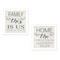 Homeroots Set Of Two Family 2 White Framed Print Wall Art, 2PK 405972 - alternate 1