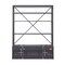Homeroots Gunmetal Three Tier Bookcase 486287 - alternate 3