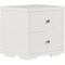 Homeroots 19" White Solid and Manufactured Wood Two Drawer Nightstand 526870 - alternate 6