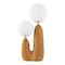 Jonathan Y Oda 17.75" 2-Light Modern Bohemian Resin/Iron/Frosted Glass Danish Cactus LED Table Lamp, Brown Wood JYL4065A - alternate 5