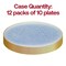 Smarty Had A Party 7.5" Clear Blue with Gold Rim Hammered Glass Disposable Plastic Appetizer/Salad Plates, 120PK 8867-BG-CASE - alternate 2