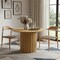 Homeroots 46" Brown Solid Wood Pedestal Base Round Top Dining Table 720982 - alternate 5