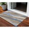 Homeroots 3' X 5' Taupe Tan And Blue Abstract Washable Indoor Outdoor Area Rug 601014 - alternate 1