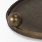 Homeroots 16in Antiqued Gold Metal Hand Finished Oval Vanity Tray With Handles 731277 - alternate 2