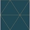 Brewster Twilight Teal Modern Geometric Wallpaper 2904-24228 - alternate 1
