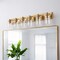 Jonathan Y Irving 40" 6-Light Seeded Glass/Iron Modern Contemporary LED Vanity Light, Brass Gold JYL7621D - alternate 5
