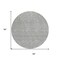 Homeroots 8' Gray And Ivory Round Geometric Washable Indoor Outdoor Area Rug 612132 - alternate 5