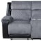 Homeroots 76" Gray and Black Faux Leather and Microfiber Manual Reclining Loveseat With Storage 561566 - alternate 5