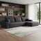 Homeroots 107" Black Corduroy Modular Compression Foam Sofa With Toss Pillows 712960 - alternate 3