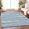 Homeroots 3' X 5' Denim Blue Gray And Ivory Floral Washable Indoor Outdoor Area Rug 617494 - alternate 6