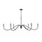 Z-Lite Toussant Matte Black  6 Light Chandelier 6103-63MB - alternate 1