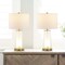 Jonathan Y Tryon 26" Modern Minimalist Glass/Iron Nightlight LED Table Lamp, Brass Gold/Clear, 2PK JYL1137A-SET2 - alternate 3