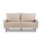 Homeroots 69" Beige Velvet Sofa With Dark Brown Legs 543725 - alternate 3