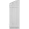 Ekena Millwork Smooth 3 Board Joined Board-n-Batten w/Elliptical Top Faux Wood Shutters, 16 1/2W x 64H, PR SHUBJL16X64SMPR - alternate 8