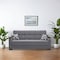Homeroots 87" Gray Chenille Convertible Futon Sleeper Sofa And Toss Pillows With Storage 607103 - alternate 1