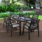 Leisuremod Chelsea Modern Patio Dining Armchair in Aluminum with Removable Cushions, Light Grey CC20BL-LGR - alternate 4