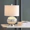 Jonathan Y Judith 21" Mercury Glass LED Table Lamp, Silver/Ivory JYL4015A - alternate 4
