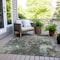 Homeroots 8' X 10' Fern Green And Purple Damask Washable Indoor Outdoor Area Rug 596384 - alternate 4