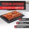 Bakken-Swiss Bacon Tray 2-Piece Set, Marble Coating, Durable Non-Stick Black Stone Tray with Carbon Steel Rack BKBACN44 - alternate 4