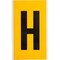 Brady Outdoor Vinyl 6 in Black on Yellow Letters H Card 1570-H - alternate 1