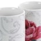 Martha Stewart 16oz Fine Ceramic Decorated Floral 6 Piece Mug Set in White and Pink 128869.01 - alternate 5