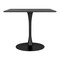 Homeroots 35" Black Wood and Steel Pedestal Base Square Dining Table 602234 - alternate 5