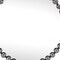 Homeroots 24" Dark Gray Iron Beaded Round Accent Mirror 634099 - alternate 4